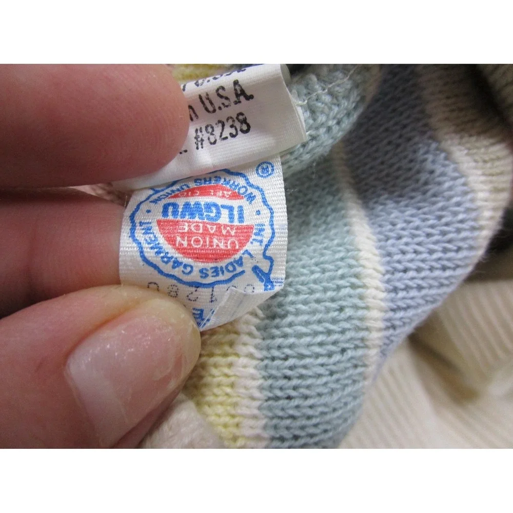 Vintage 90s Lord Jeff 3D Slash Knit‎ Sweater (M) Cotton Cut Out Cotton Grunge